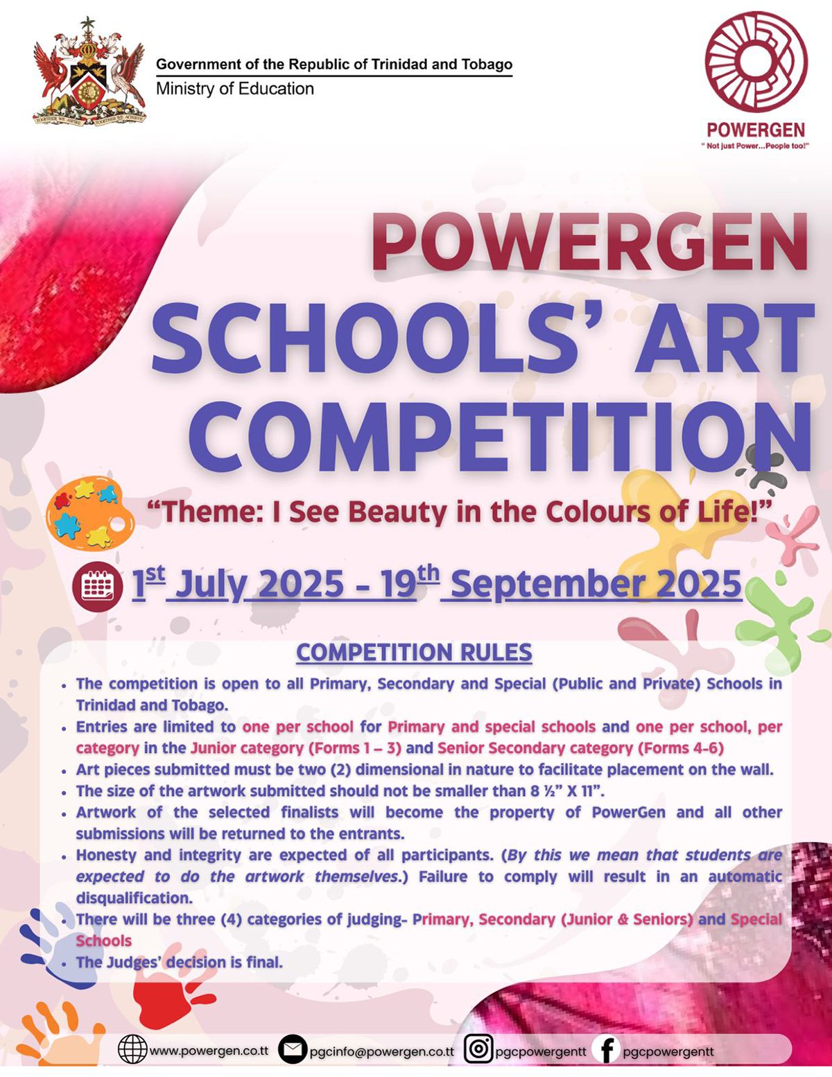 PowerGen Art Competition 2025 Flyer